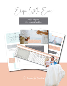 Complete elopement checklist so nothing is forgotten and you stay within budget