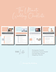 Wedding Checklists | photography, what to pack for your honeymoon & what to delegate for your wedding